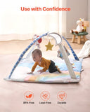 VEVOR Baby Play Gym Mat, Tummy Time Mat with 6 Sensory Toys, Baby Activity Mat with Light-up Musical V952-YEYDJSDGDPMT7RXPAV9