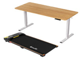 Artiss 140cm Standing Desk Treadmill Motorised Natural Wood SDTM-156E-380-WDBK