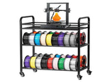 3D Printer Filament Storage Rack, 3 Tier Heavy Duty Storage Shelf, Rolling Filament Spool Holders V952-3DDYSNJYDSSCCI04J001V0