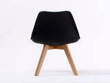 4X Retro Dining Cafe Chair Padded Seat BLACK V274-FT-J900-BK4