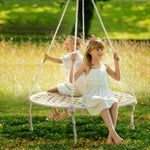 Gardeon Hammock Chair Outdoor Tree Swing Nest Web Hanging Seat 100cm HM-CHAIR-NEST-CREAM