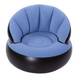 Flocked Air Sofa Widened Thickened PVC Ergonomic Inflatable Camping Chair with Backrest for Indoor V1294-YM0901-3116260001812
