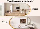 Embellir Arch Wall Mirror, Decorative Gold Frame Mirrors, 86x81cm Bathroom Vanity Mirror, Slim Frame MM-E-WALL-OVAL-GD-8186