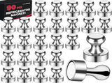 90Pcs Refrigerator Magnets - Strong Neodymium Fridge for Whiteboard, Metal Push Pin Magnets, Ideal V1259-DP01-A-4374
