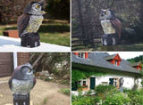 Owl Decoys to Scare Birds Away with Rotating Head,Natural Enemy Bird Deterrent Realistic Eyes & V1258-DP02-C-332