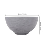 Grey Plastic Hydroponic Planter Bowl, Water Resistant Garden Planter for Outdoor and Indoor Use V1369-AZ3-W-21649