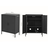Artiss Buffet Sideboard Metal Cabinet - SWEETHEART Charcoal AI-LOCKER-MI-BK