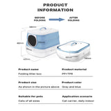 Large Foldable Cat Litter Box Plastic Toilet Easy Cleaning V488-PCFCB-GR