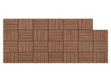 Gardeon 27PCS Wood Deck Tiles 30x30cm Interlocking Floor Tiles for Patio Balcony Garden GD-WT-27PCS-BR
