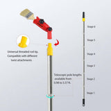 Multi-Angle Paint Brush Extension Pole Kit Handheld Paint Tool Extender Attachment Bracket Suitable V1369-AZ3-W-08401