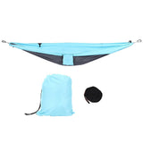 Hanging Chair Bed Dual Use Portable Hammock Swing for Camping Courtyard Corridor OutdoorBlue Gray V1294-YM0901-3116200020313