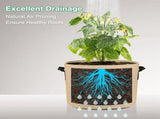5-Pack 10 Gallon Plant Grow Bags Fabric Pots with Handles for Fruits, Vegetables, Flowers Non Woven V1366-AZ2-W-14400