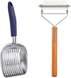 Litter Shovel & Dual-Sided Pet Grooming Comb Set V1258-DP02-F-541
