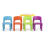 Kids Plastic 5-Piece Table & 4 Chairs Set V196-7901