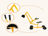 Keezi Kids Ride On Car Digger Bulldozer Sandpit Play Toys Rotate Seat Yellow PLAY-DIGGER-YE