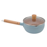 Sauce Pan Stick Proof Aluminum Alloy Multi Functional Milk Pot with Wooden Handle for Induction Gas V1294-YM0512-3118220271612