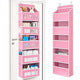 Wall-mounted doll rack with hooks, multi-functional storage rack, pink dolls, can be hung on a door V1188-MS-325-0064
