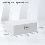2-Tier Jewelry Box - With Removable Drawer & Lock - Large Storage Capacity for All Jewelry - Blue V1188-ZXY-131-388