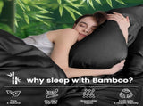 4 Piece Ultra Soft Bamboo Breathable Sheet Set -Hotel 2000TC Breathable Bed Sheets Set with 37 V1317-BAMBOO-AUK-4JT-BLACK