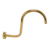 Stainless Steel S Shaped Raised Shower Arm and Flange NPT Brushed Gold Shower Head Extension Arm V1294-YM0626-3112220083711