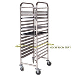 SOGA Gastronorm Trolley 16 Tier Stainless Steel with Aluminum Baking Pan Cooking Tray for Bakers SOGA1310-16X6040