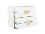 Sarantino Gail Chest of Drawers Tallboy Dresser in White CHE-102-02-WH