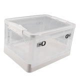 Clear Storage Box Foldable Stackable 3 Sides Opening Transparent Organizer Bin with Wheels for Books V1294-YM0901-3116230012812