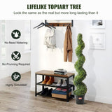 2 Pack 152.4cm Artificial Boxwood Topiary Tree Faux Plant UV Decor In/Outdoor V952-HYMRGXJS60YCC0X1LV0
