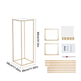 10PCS 31.5inch/80cm High Wedding Flower Stand, With Acrylic Laminate,Metal Vase Column Geometric V952-HLHJLFTJXKYLGS0OLV0