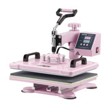 Heat Press Machine 12x15 in 5 in 1 with 30oz Tumbler Press T-Shirts Pink V952-YTS30OZ12155163JQV3