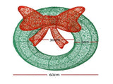 Jingle Jollys Christmas Lighted Wreath Solar Powered Indoor Outdoor Decoration XMAS-MOT-D-WREATH-GN