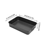 Nonstick Rectangular Baking Tray Roast Pan High Side with Dual Handles 16x11.5x3 Inch V1192-AZ-W-21656