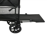 Lambu Folding Wagon Cart Double Shelves UM1259-BK