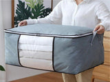 4Pcs Gray Quilt Storage Bag Organizer Large Capacity Breathable House Moving Clothes Packing Bag V1294-YM0703-3117230044311