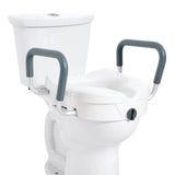 Raised Toilet Seat, 5" Height Raised, 350 lbs Weight Capacity, for Round and Elongated Toilet, Twist V952-XNSDSJGMTZDD2MQ2TV0