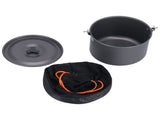Outdoor Camping Pot Portable Aluminum Alloy Bonfire Hanging Pot with Lid Storage Bag for 68 People V1294-YM0714-3118210282611