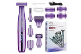6-in-1 Women Electric Shaver Replaceable Heads for Whole Body Private Epilator Shaving Razor V1263-JX-6631-1