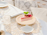 50Pcs Paper Dessert Plates Light Yellow for Gathering Convenient and Sturdy V1369-AZ3-W-14209