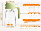 2-in-1 Olive Oil Spray & Pour Bottle 470ml Glass Dispenser for Cooking BBQ Kitchen V1258-DP02-BOL-91