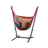 Gardeon Hammock Chair Outdoor Camping Hanging with Stand Rainbow HM-CHAIR-PILLOW-RAINBOW-H