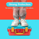 DEVASO Carrying Case for Nintendo Switch OLED Case, Professional Safe Hard-Red & Blue V413-1120486-RB