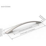 10 Pack Furniture Handles, Brushed Nickel Cupboard and Drawer Handles, 160 mm Hole Spacing V1188-MS-520-091