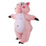 Inflatable Costume Pink Pig Blow Up Halloween Cosplay Dress Jumpsuit Costume For Adults V1294-YM0703-3115230048011