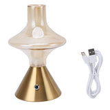 Cordless Table Lamp Rechargeable 1800mAh Battery Operated Lamp Dimmable Touch Bedside Lamp Glass V1294-YM0901-3119240094711