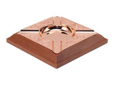 Engraved Print Cigar Ashtray Plated Vintage Practical Household Cigarette Ashtray for Home Copper V1294-YM0521-3117230006111