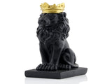 Black decoration of crown lion statues for men's home office decor, decoration of men's desks V1369-AZ3-W-03890