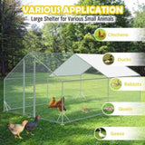 VaKa 3x4x1.95m Metal Walk-in Chicken Coop Rabbit Hutch Cage Hen House Chook Au V465-V51001