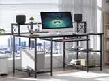 Levede Office Gaming Computer Desk Black DH1054-BK