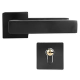 Adjustable Simple Black Lock Cylinder Handle Set KeyedLocking Door Knob Accessory V1294-YM0901-3114200038011