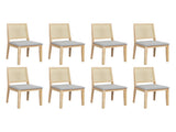 Levede 8XCane Dining Chair Rattan Armless Seat CH1141-2-NTX4